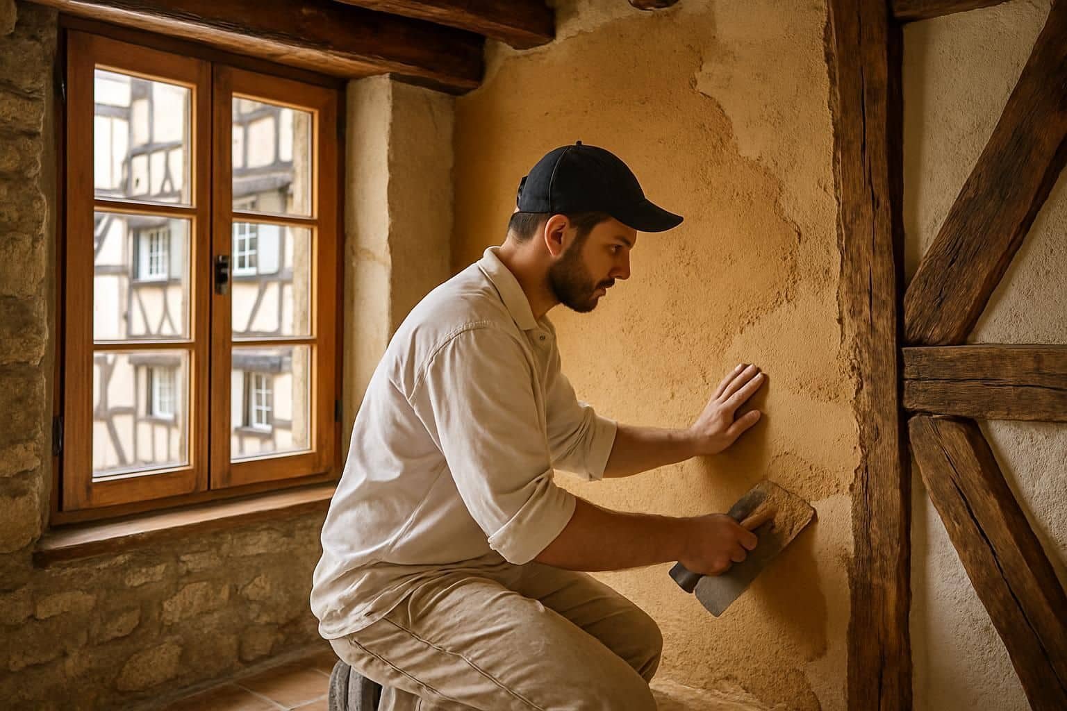 Experts en rénovation naturelle à Strasbourg, artisan spécialisé en enduit à base d'argile pour un intérieur sain et écologique.