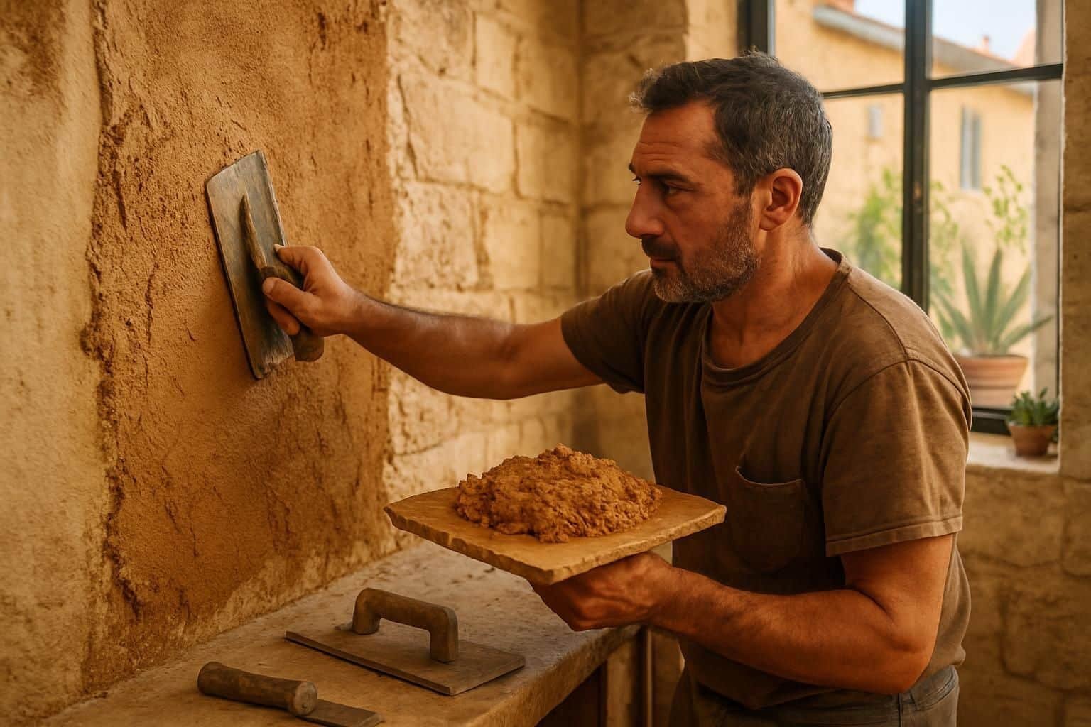 Expertise locale en enduit d'argile à Marseille, artisan qualifié pour des finitions naturelles et écologiques.