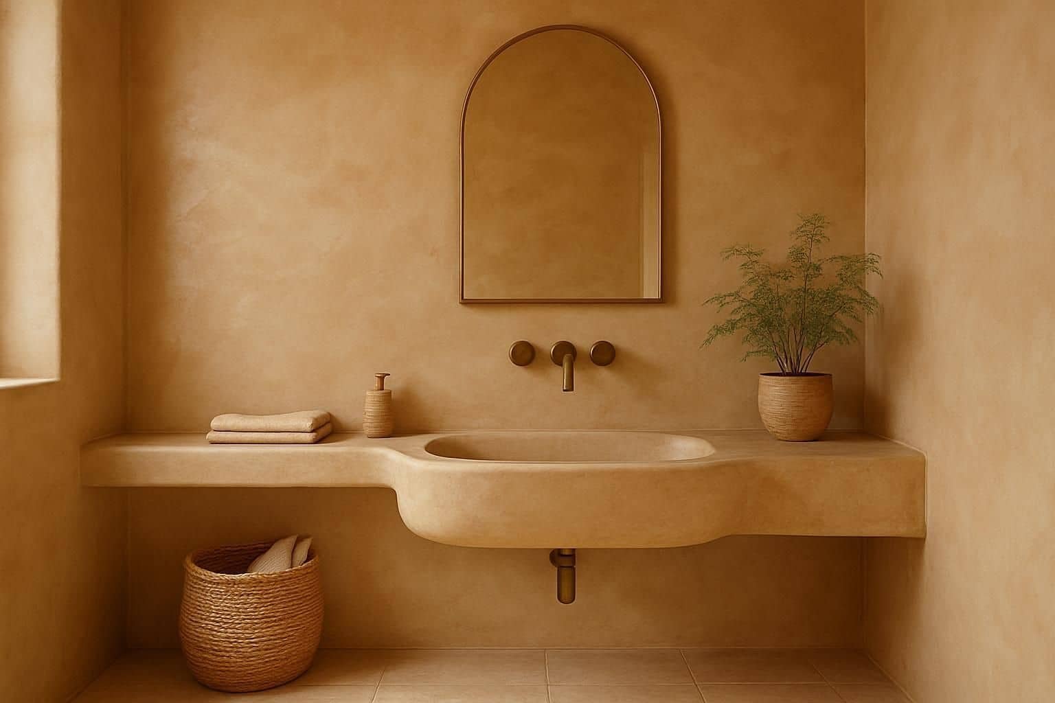 Découvrez nos conseils pour créer une salle de bain en tadelakt, un enduit traditionnel marocain qui apporte une finition authentique, élégante et durable à votre espace sanitaire.