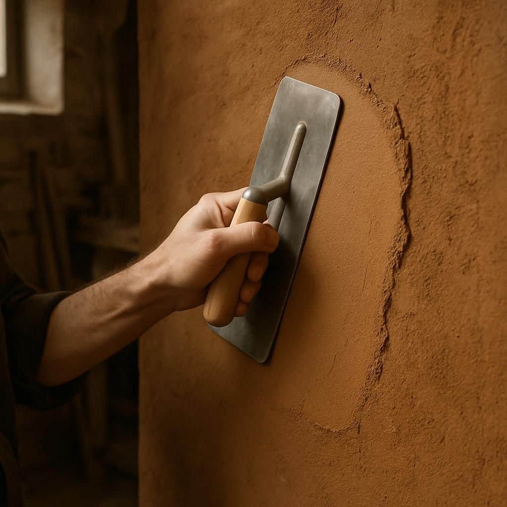 Enduit argile naturel pour intérieur offrant des finitions écologiques, saines et esthétiques pour vos murs. Idéal pour un habitat respectueux de l'environnement.